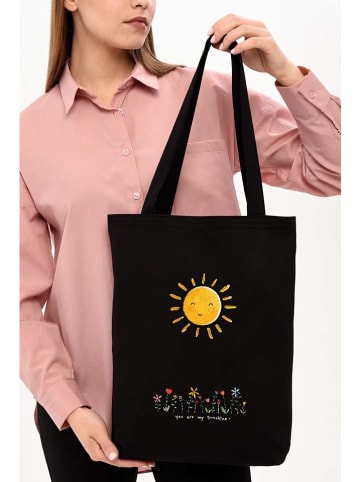 MORI Schultertasche in Schwarz - (B)25 x (H)40 x (T)8 cm