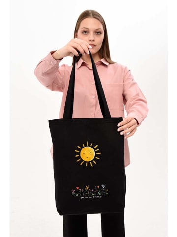 MORI Schultertasche in Schwarz - (B)25 x (H)40 x (T)8 cm