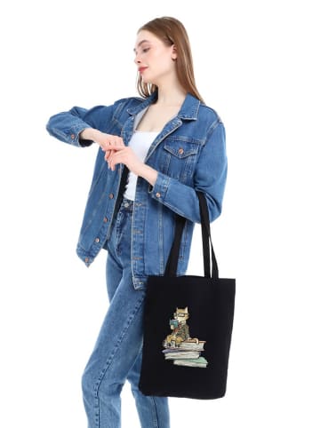 MORI Schultertasche in Schwarz - (B)35 x (H)40 x (T)8 cm