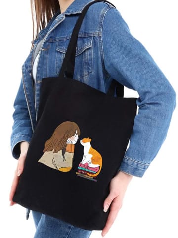 MORI Schultertasche in Schwarz - (B)25 x (H)40 x (T)8 cm