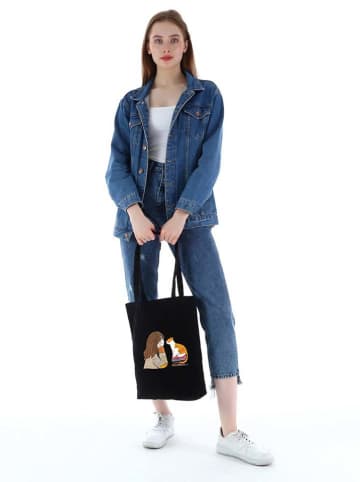 MORI Schultertasche in Schwarz - (B)25 x (H)40 x (T)8 cm