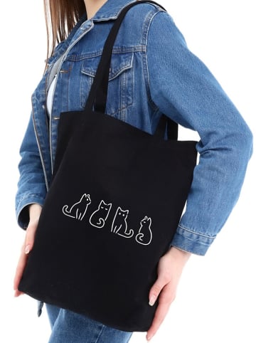 MORI Schultertasche in Schwarz - (B)35 x (H)40 x (T)8 cm