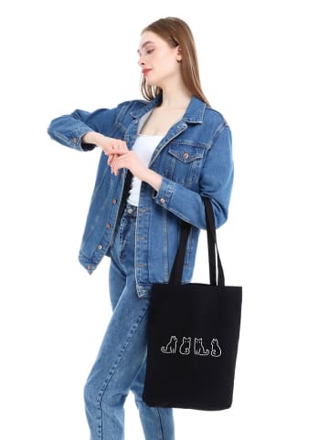 MORI Schultertasche in Schwarz - (B)35 x (H)40 x (T)8 cm