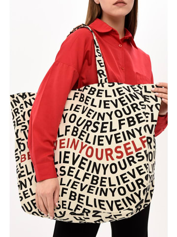 MORI Shopper in Beige - (B)46 x (H)48 x (T)15 cm