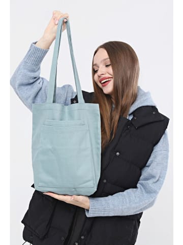 Lucky Bees Shopper in Hellblau - (B)33 x (H)45 x (T)10 cm