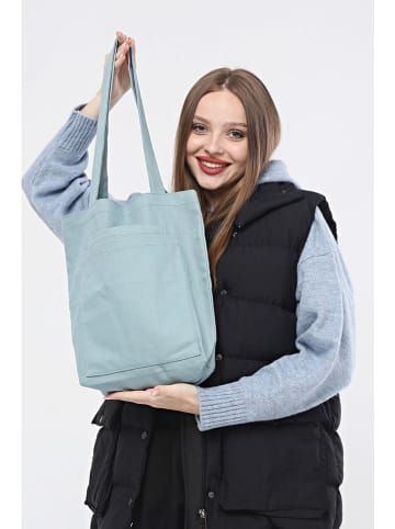 Lucky Bees Shopper in Hellblau - (B)33 x (H)45 x (T)10 cm