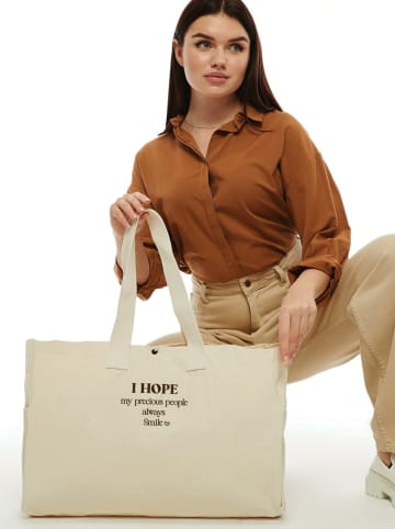 MORI Shopper bag w kolorze kremowym - 50 x 36 x 12 cm