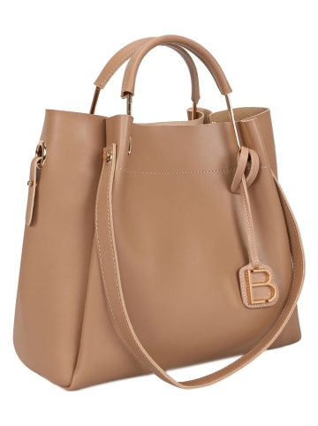 Lucky Bees Henkeltasche in Beige - (B)34 x (H)33 x (T)16 cm