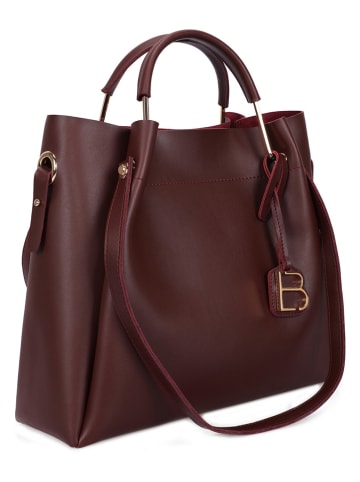 Lucky Bees Henkeltasche in Bordeaux - (B)34 x (H)33 x (T)16 cm