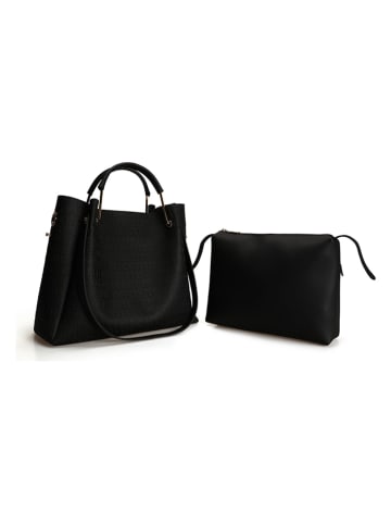 Lucky Bees Henkeltasche in Schwarz - (B)34 x (H)33 x (T)16 cm