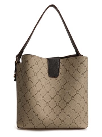 Lucky Bees Schoudertas crème/bruin - (B)25 x (H)20 x (D)13 cm