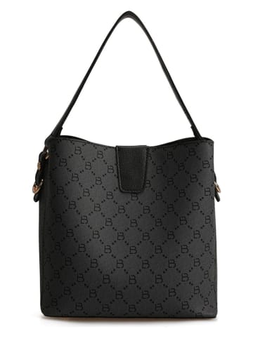 Lucky Bees Henkeltasche in Schwarz/ Grau - (B)25 x (H)20 x (T)13 cm