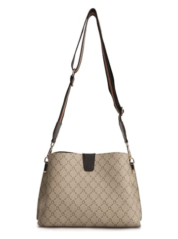 Lucky Bees Umhängetasche in Creme/ Braun - (B)33 x (H)20 x (T)12 cm