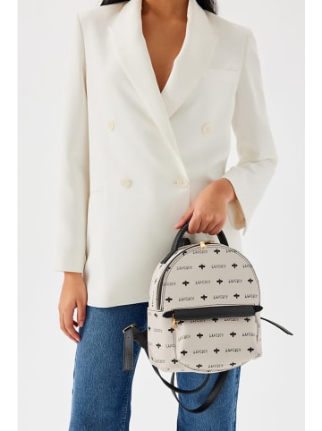 Lucky Bees Rucksack in Creme/ Schwarz - (B)24 x (H)25 x (T)17 cm