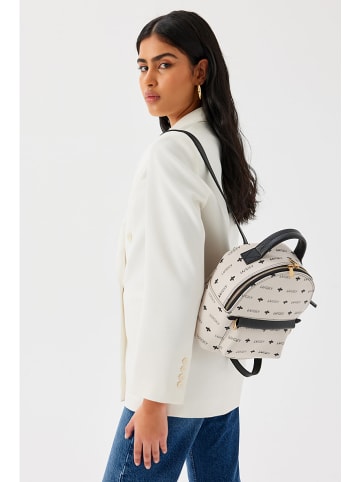 Lucky Bees Rucksack in Creme/ Schwarz - (B)24 x (H)25 x (T)17 cm