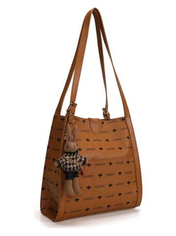 Lucky Bees Schoudertas lichtbruin - (B)29 x (H)30 x (D)12 cm