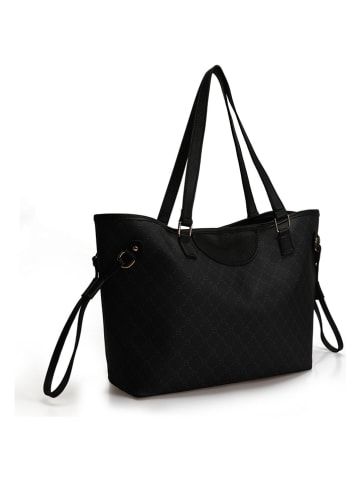 Lucky Bees Shopper in Schwarz/ Grau - (B)50 x (H)28 x (T)15 cm