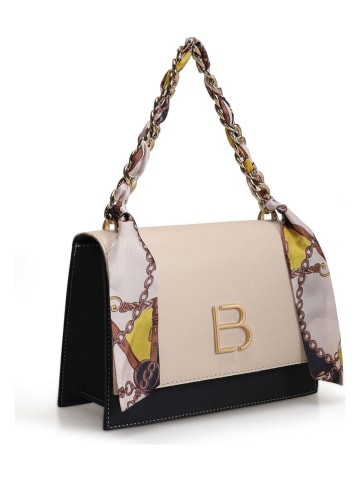 Lucky Bees Handtas beige/donkerblauw - (B)23 x (H)16 x (D)9 cm