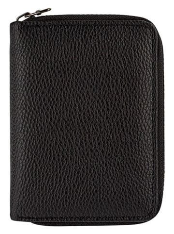 MORI Leder-Kartenetui in Schwarz - (B)11 x (H)8 x (T)2 cm