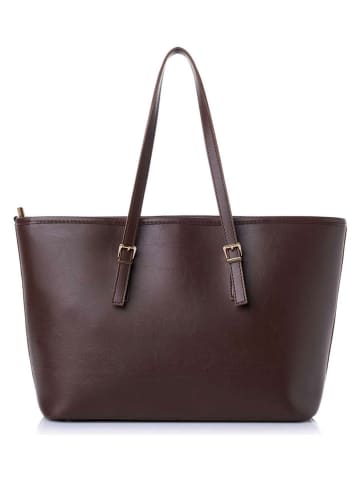 Lucky Bees Shopper "Aria" in Braun - (B)42 x (H)25 x (T)15 cm