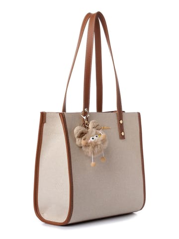 Lucky Bees Schultertasche in Beige - (B)30 x (H)30 x (T)15 cm