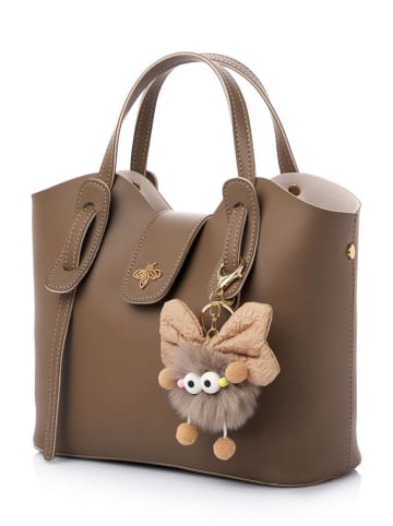 Lucky Bees Henkeltasche ''Celeste'' in Taupe - (B)25 x (H)21 x (T)11 cm