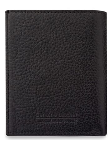 MORI Leder-Geldbörse in Schwarz - (B)11 x (H)9 x (T)2 cm