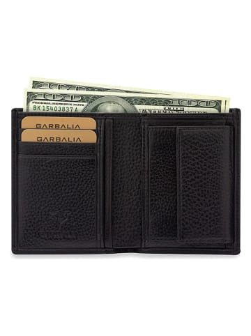 MORI Skórzany portfel w kolorze czarnym - 11 x 9 x 2 cm