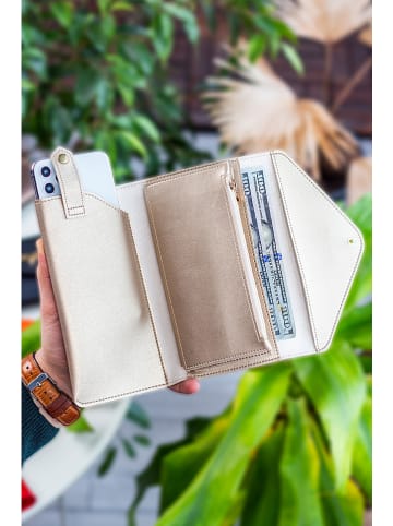 MORI Geldbörse in Gold - (B)20 x (H)10 x (T)3 cm