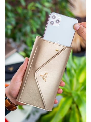 MORI Geldbörse in Gold - (B)20 x (H)10 x (T)3 cm