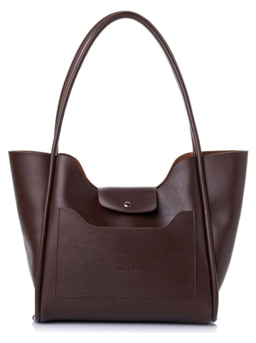 Lucky Bees Schultertasche "Esme" in Braun - (B)35 x (H)29 x (T)12 cm