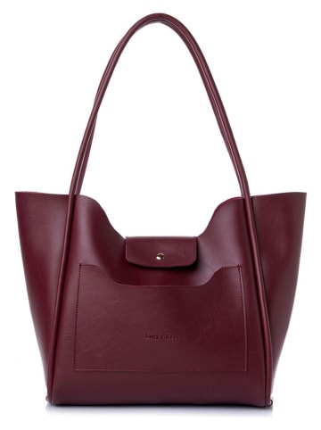 Lucky Bees Schultertasche "Esme" in Bordeaux - (B)35 x (H)29 x (T)12 cm