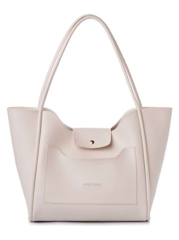 Lucky Bees Schultertasche "Esme" in Creme - (B)35 x (H)29 x (T)12 cm