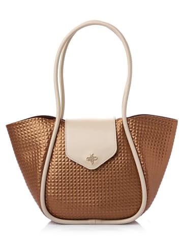 Lucky Bees Schultertasche ''Greta'' in Hellbraun - (B)35 x (H)23 x (T)11 cm