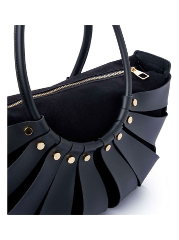 Lucky Bees Henkeltasche "Ingrid" in Schwarz - (B)35 x (H)18 x (T)15 cm