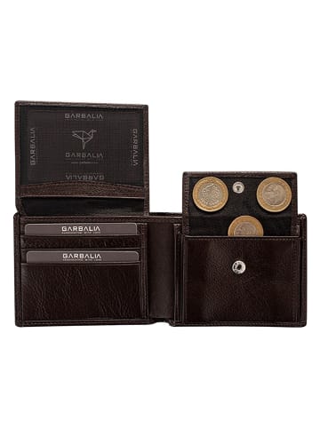 MORI Leren portemonnee bruin - (B)11 x (H)8 x (D)2 cm