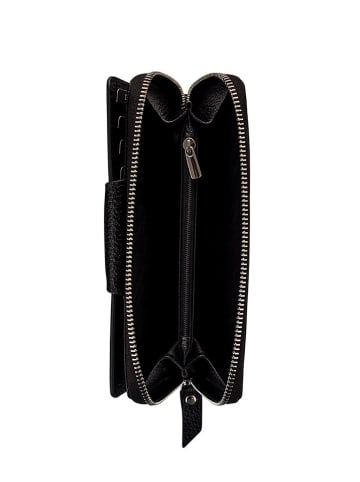 Lucky Bees Skórzany portfel w kolorze czarnym - 18,5 x 10 x 2 cm