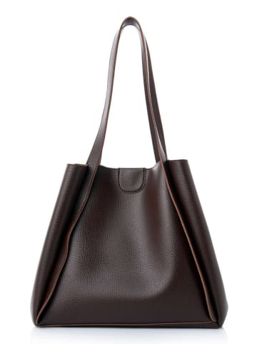 Lucky Bees Schultertasche ''Loretta'' in Braun - (B)34 x (H)30 x (T)15 cm