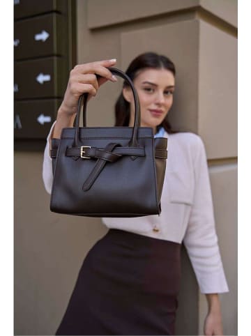 Lucky Bees Henkeltasche in Dunkelbraun - (B)23 x (H)21 x (T)13 cm