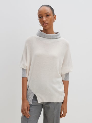 Someday Wełniany sweter w kolorze biało-szarym