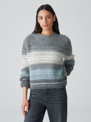 OPUS Pullover in Grau/ Hellblau/ Weiß