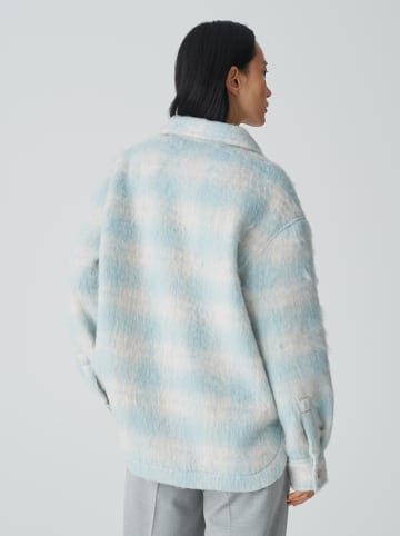 OPUS Hemdjacke in Hellblau/ Weiß