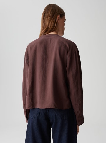 OPUS Bluzka w kolorze ciemnobrązowym