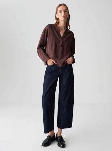 OPUS Bluse in Dunkelbraun