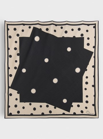 OPUS Tuch in Beige/ Schwarz - (L)100 x (B)100 cm