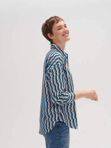 OPUS Blouse "Folise" blauw/meerkleurig