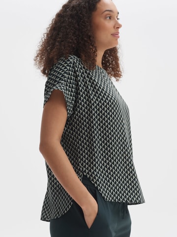 OPUS Bluse in Schwarz/ Hellgrau