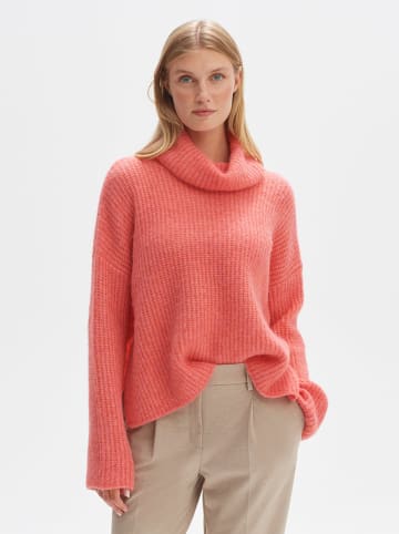 OPUS Rollkragenpullover in Koralle