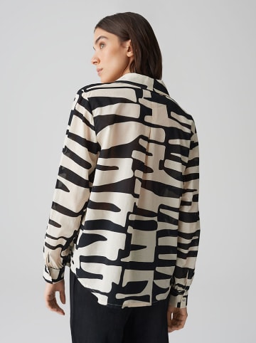 OPUS Blouse zwart/crème