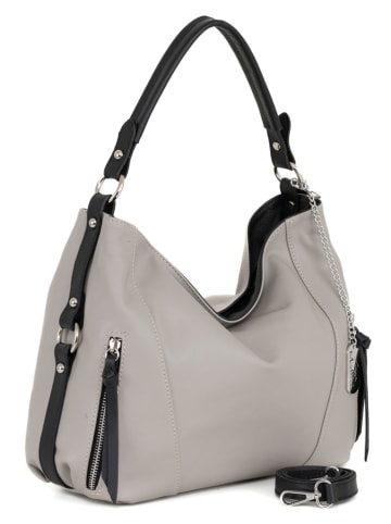 Anna Morellini Leren schoudertas "Noalia" grijs - (B)32 x (H)25 x (D)12 cm